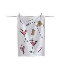 Very Merry Martini Dishtowel