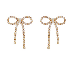 Sparkle Bow Drop Earring