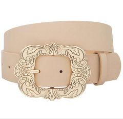 Boho Floral Frame Belt (taupe)