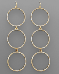 Triple Halo Pavé Drops
