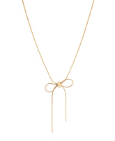 Graceful Bow Drop Necklace