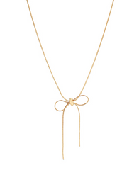 Graceful Bow Drop Necklace