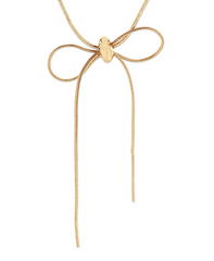 Graceful Bow Drop Necklace