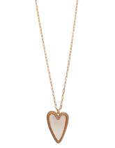 Mother of Pearl Heart Necklace
