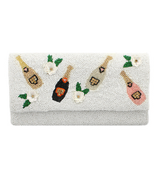 Pop the Bubbly Beaded Clutch