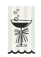 Champagne Coupe Guest Towels