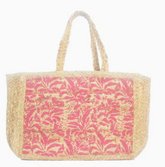 Blush Botanica Jute Tote