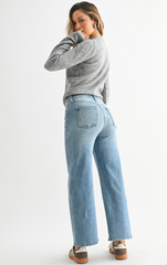 The Slim Wide Leg Jean (med denim)