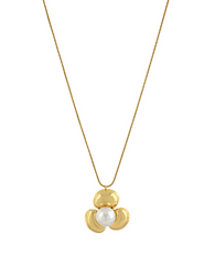 Golden Bloom Pearl Necklace