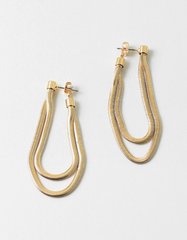Double Drape Gold Earring