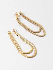 Double Drape Gold Earring