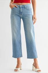 Mid Rise Slim Wide Leg (lt denim)