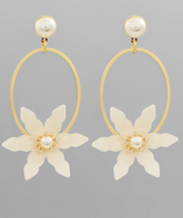 Bloom & Pearl Drop Earring