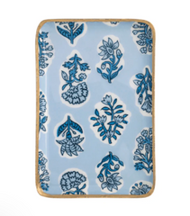 Blue Floral Tidbit Tray