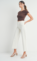 Scissor Cut Wide Leg (ecru)