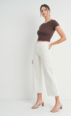 Scissor Cut Wide Leg (ecru)