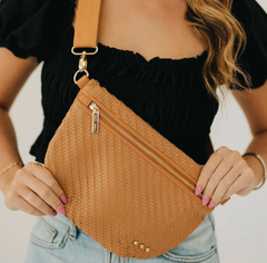 Diagonal Woven Bum Bag