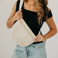 Diagonal Woven Bum Bag