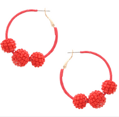 Beaded Bliss Hoop Earring