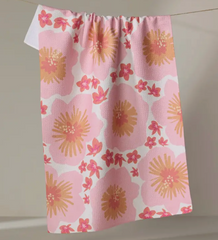 Hibiscus Sunset Tea Towel