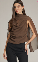 Drape Me Away Top (mocha)