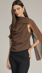 Drape Me Away Top (mocha)