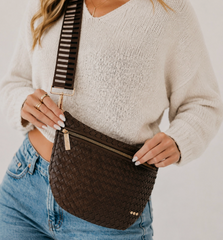 Woven Bum Bag (chocolate)