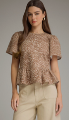 Just My Type Top (mocha/ecru)