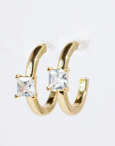 Luxe Solitaire Hoop