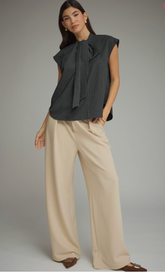 Pinstripe Poise Top (black)