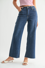 Scissor Cut Slim Wide Leg (dk denim)