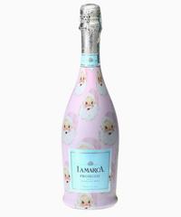 Beau Bottle Wrap (Pink Santa)