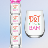 "Dot Crack Bam" (set of 4 wine glass)