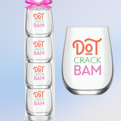 "Dot Crack Bam" (set of 4 wine glass)
