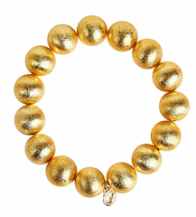 The Georgia Gold Bead Bracelet (14MM)