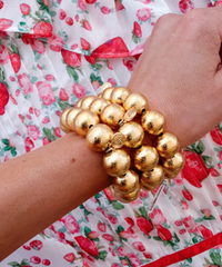 The Georgia Gold Bead Bracelet (14MM)