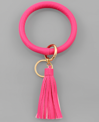 Leather Key Ring Bracelet