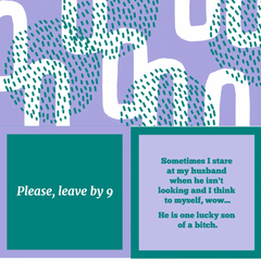 Napkin: Leave by 9/Lucky