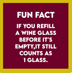 Refill Wine Glass Coaster