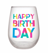 HBD Block Wine Glass