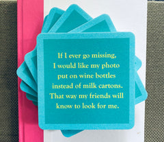 Photo on a Wine Bottle Coaster