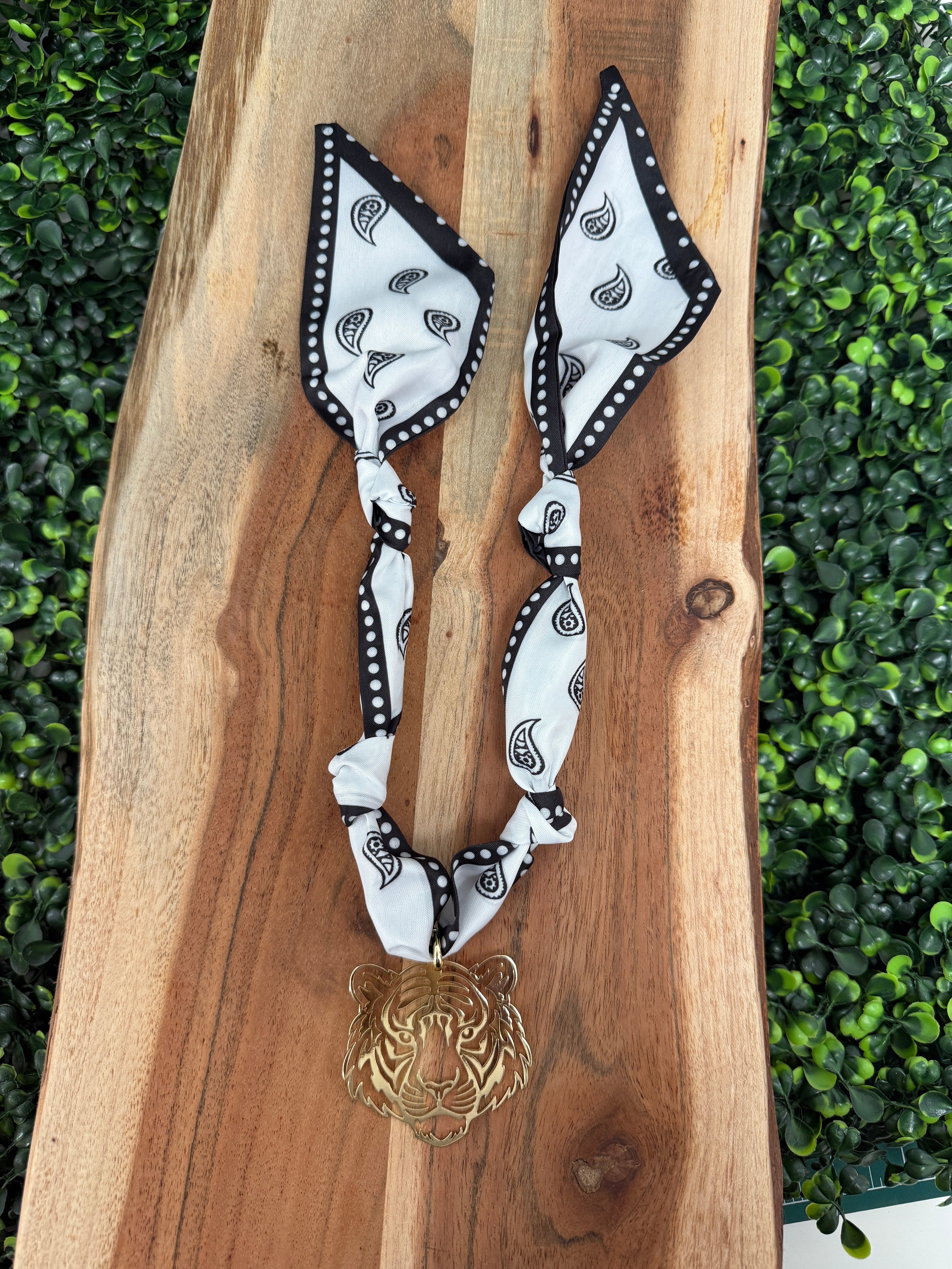 Tiger Time Scarf Necklace