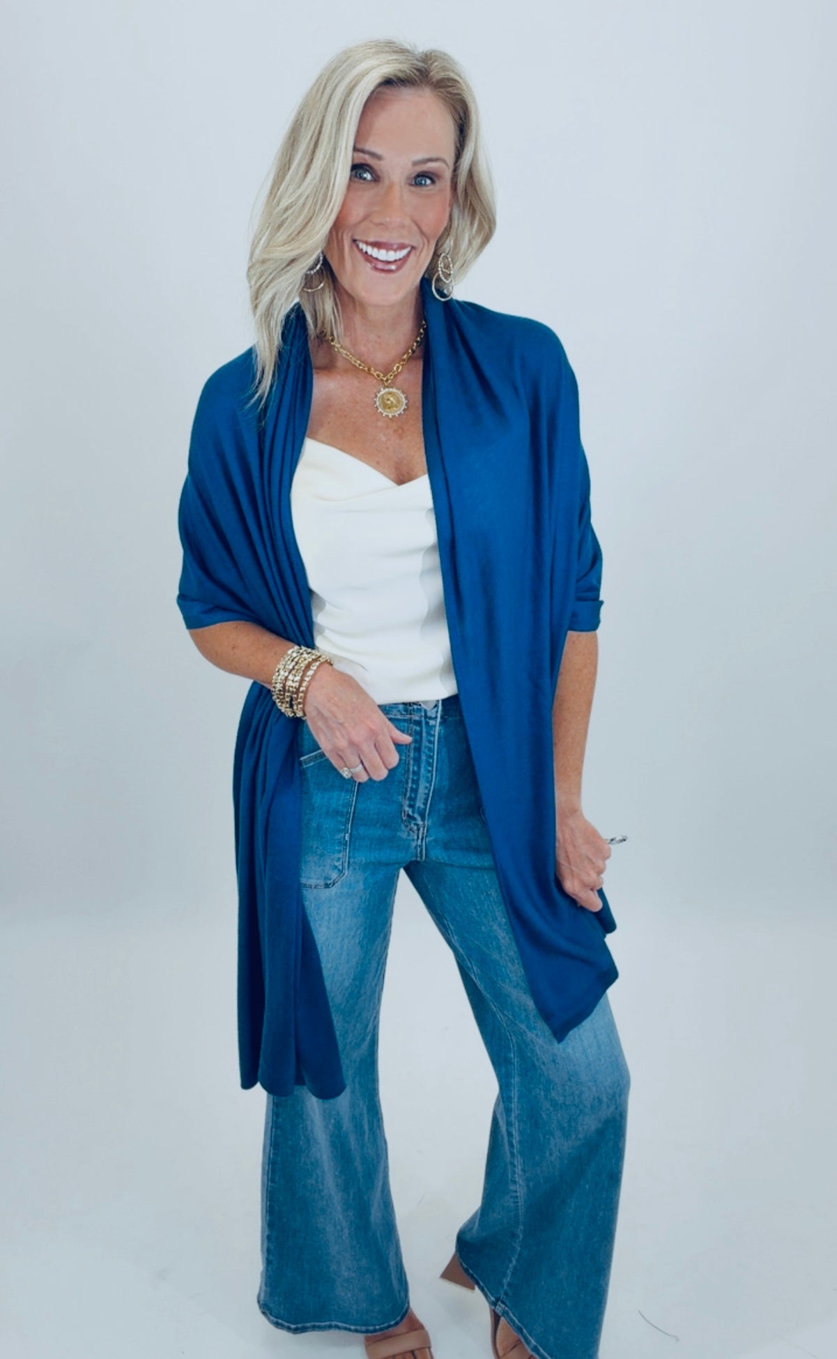 Collins Cashmere Blend Wrap  Description