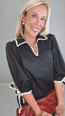 Bow & Bold Blouse (black)