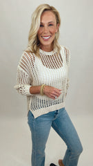 Reyna Fishnet Sweater