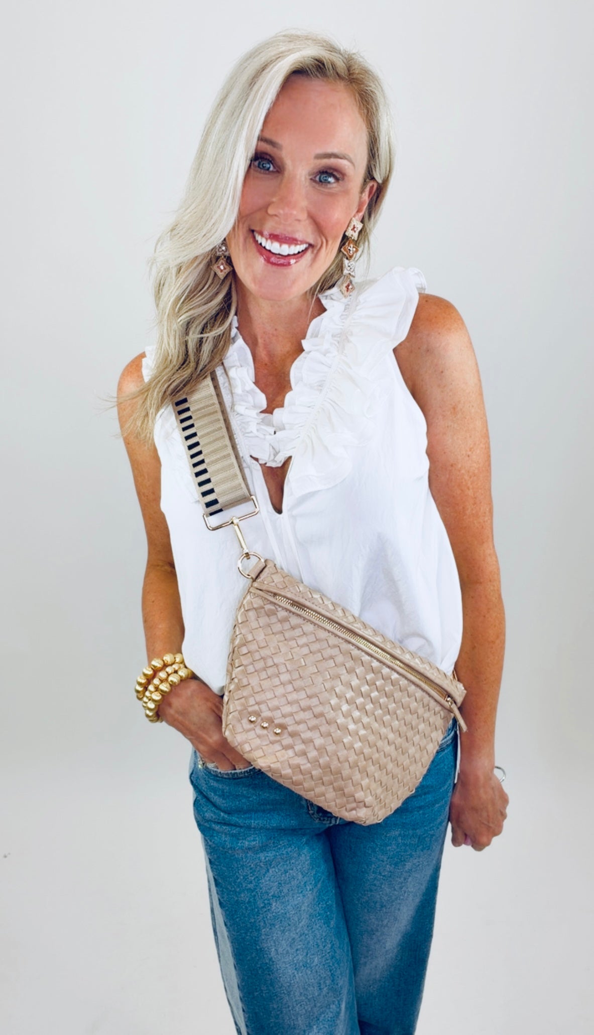 Woven Bum Bag (taupe)