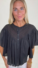 Boho Black Top