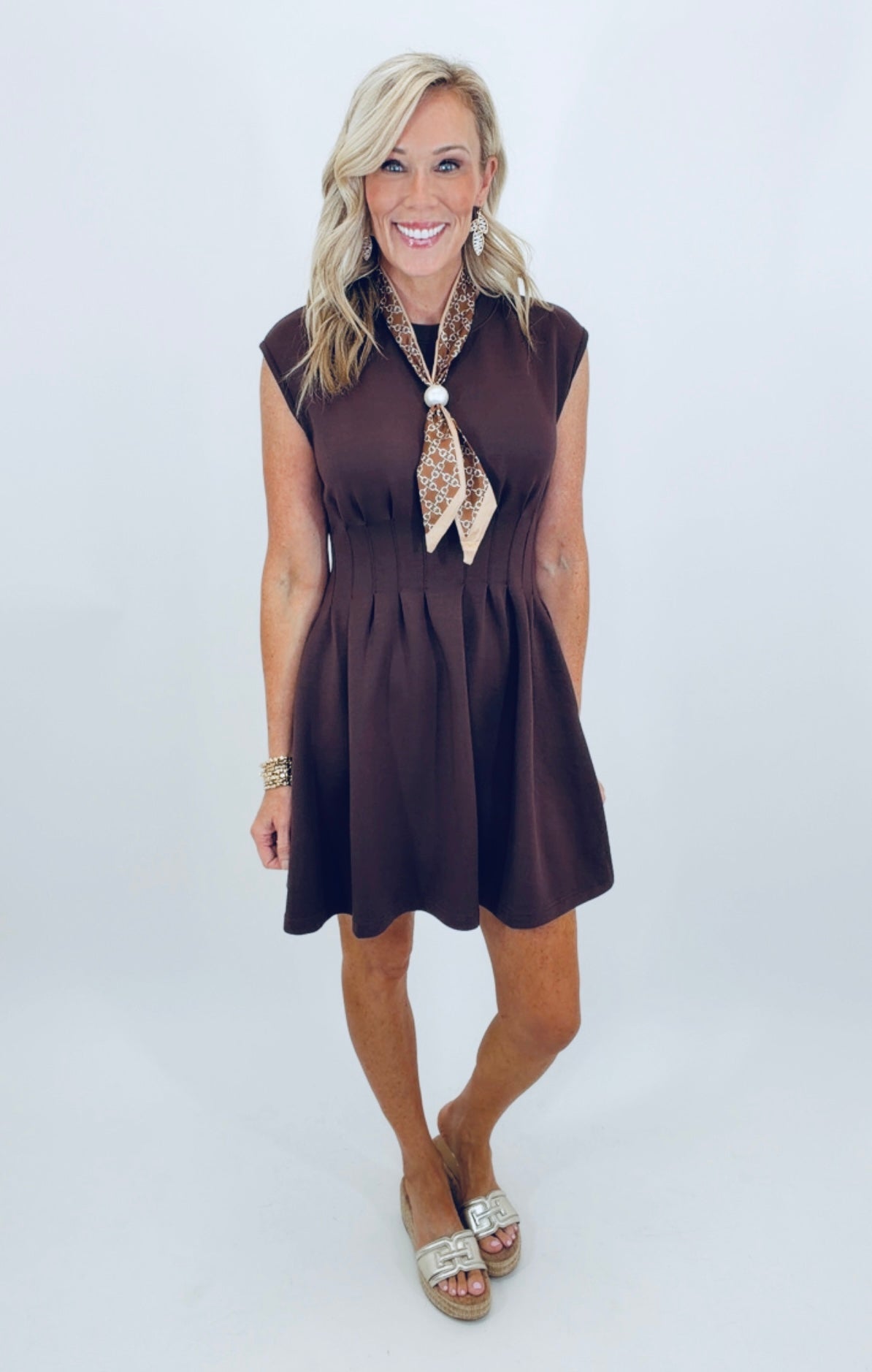 Take Shape Dress (brown)
