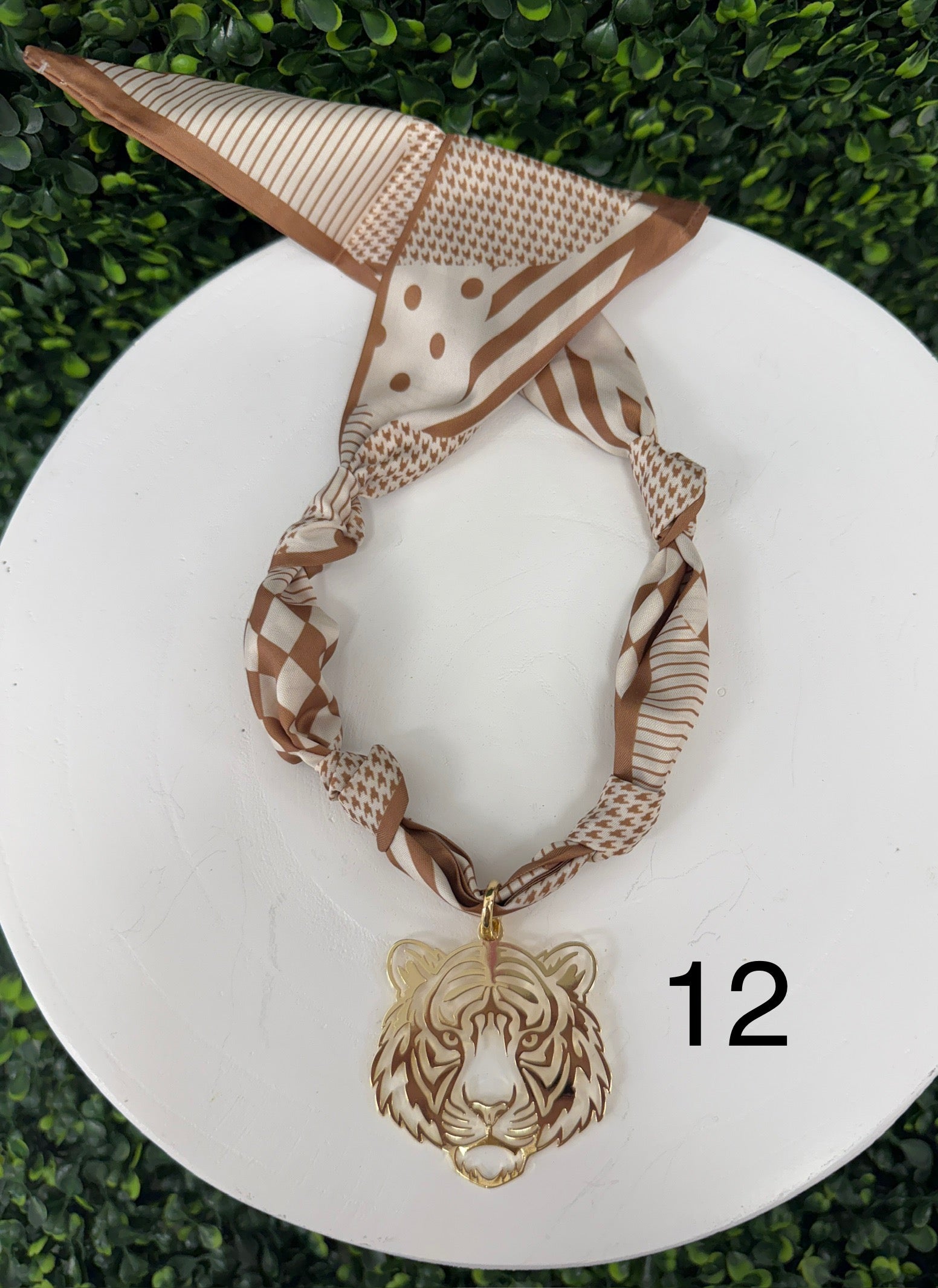 Tiger Time Scarf Necklace