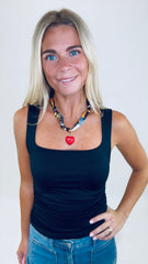 Sugar Rush Shirred Top (black)